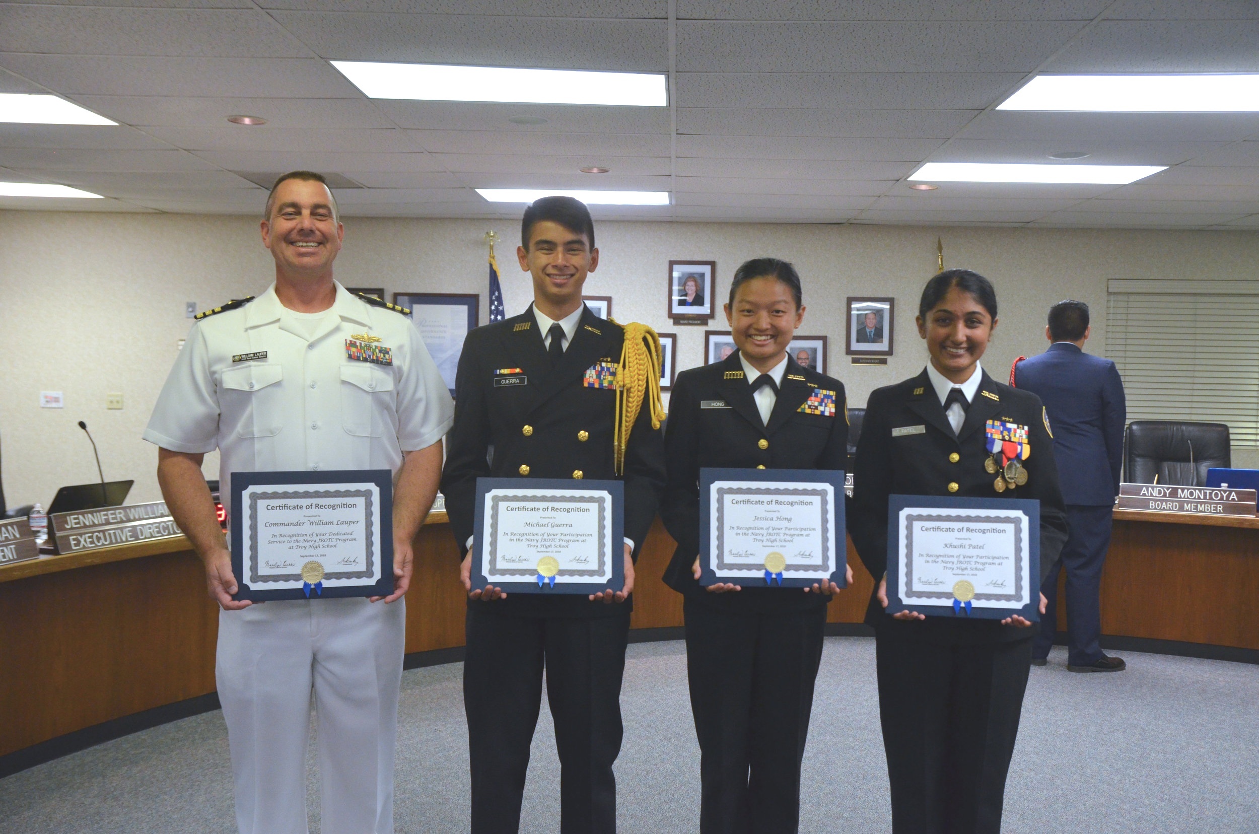 2018 Fullerton Union High School District JROTC Unit Recognition