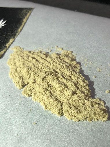 Dry sift made with iced trimm.