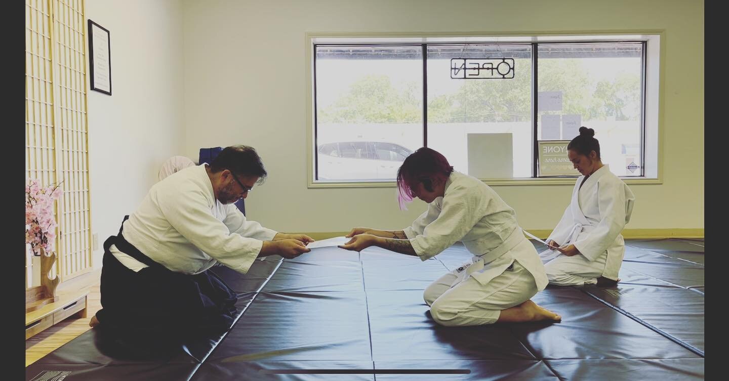Congratulations to Frances and Lorena for passing their Skokyu ki tests today. Terrific kind-body training. #kiaikido #shinshintoitsuaikido #dojolife #austinkimovement #centerpointkiaikido #aikido #mindbody #atxmartialarts #austinkickboxingacademy