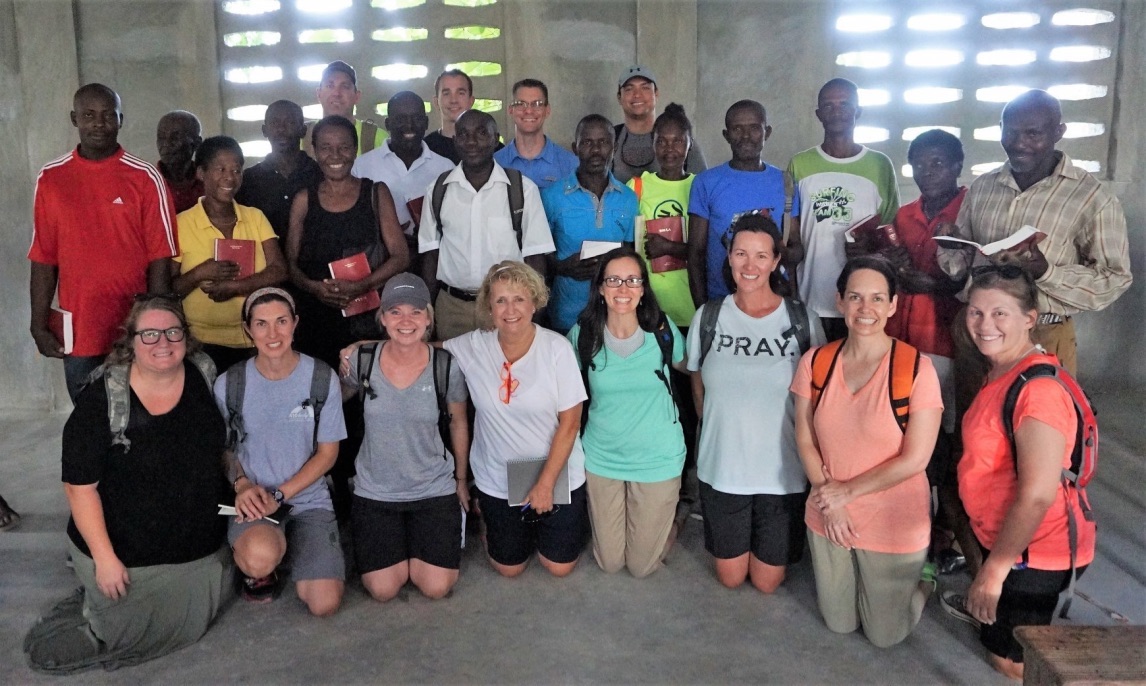photo with the leadership council of La Beyi, Haiti