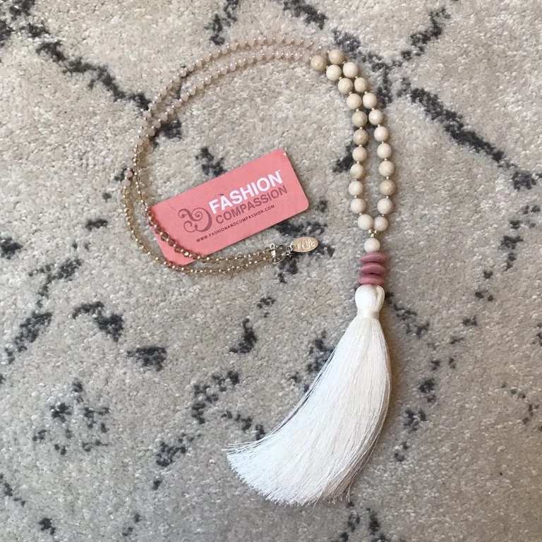 The necklace I bought in Charlotte, NC - I couldn’t resist a necklace for such a good cause in the colors of Lovelight stories!