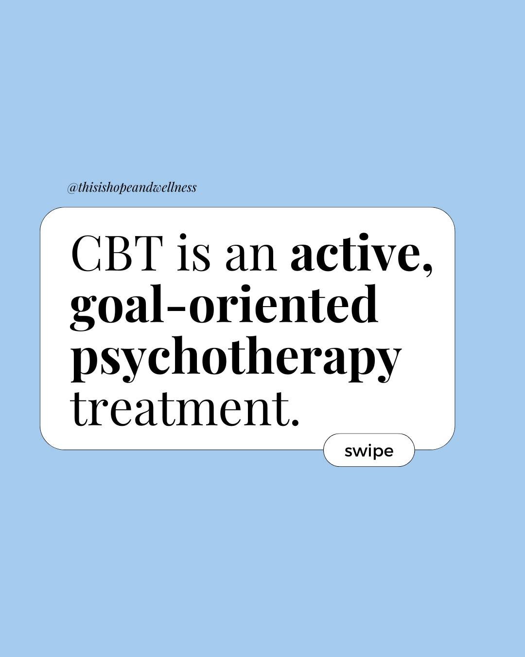 CBT is an approach that focuses on how our thinking patterns influence our behavioral patterns. The main idea behind CBT is that thoughts influence how we feel and act. Basically: how we act can in turn also affect how we think and feel in a given si