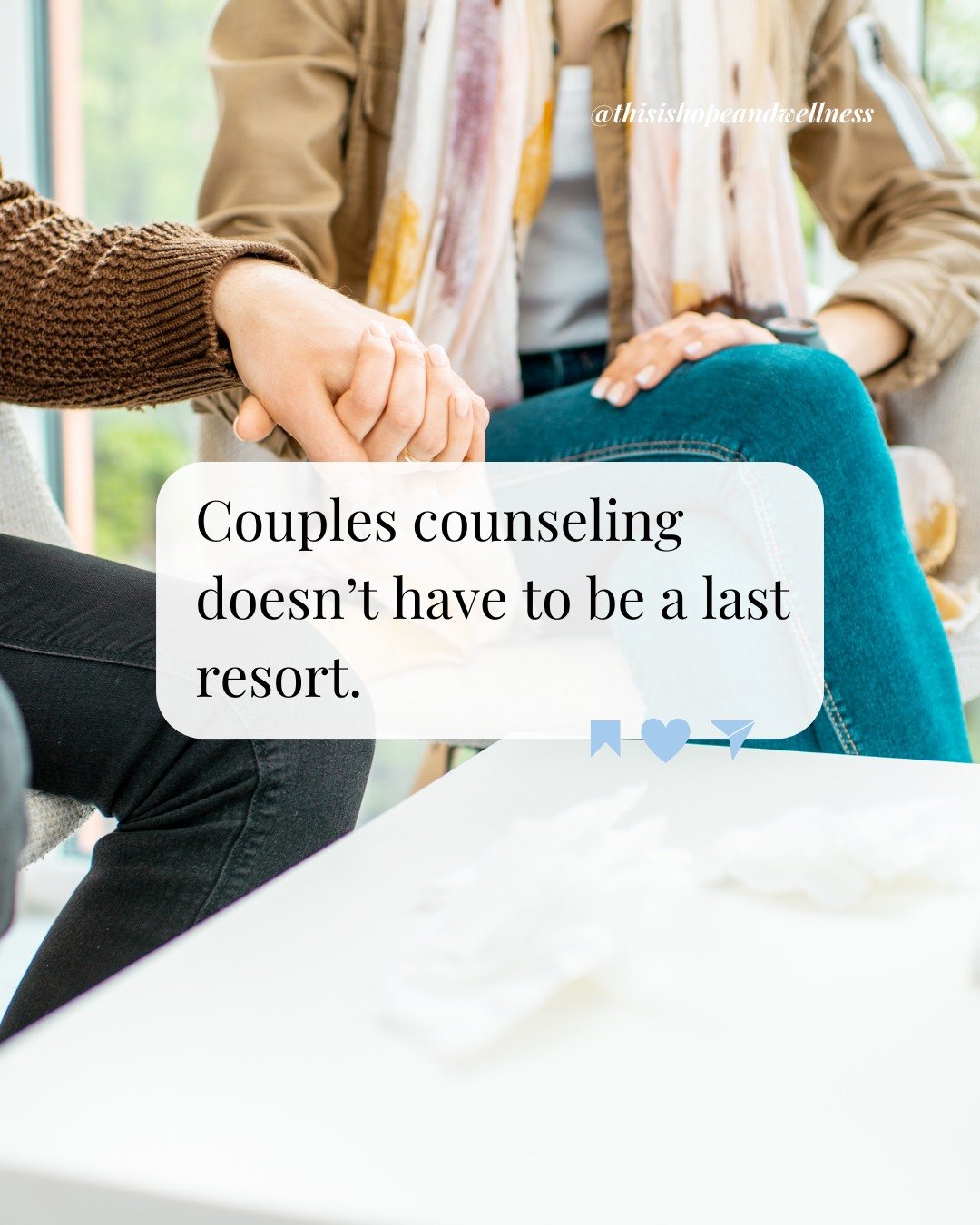 You don&rsquo;t even have to be going through something serious to start couples counseling. It can even be a good idea to start therapy before you have major issues, so that you have a solid foundation of communication skills and healthy conflict pa