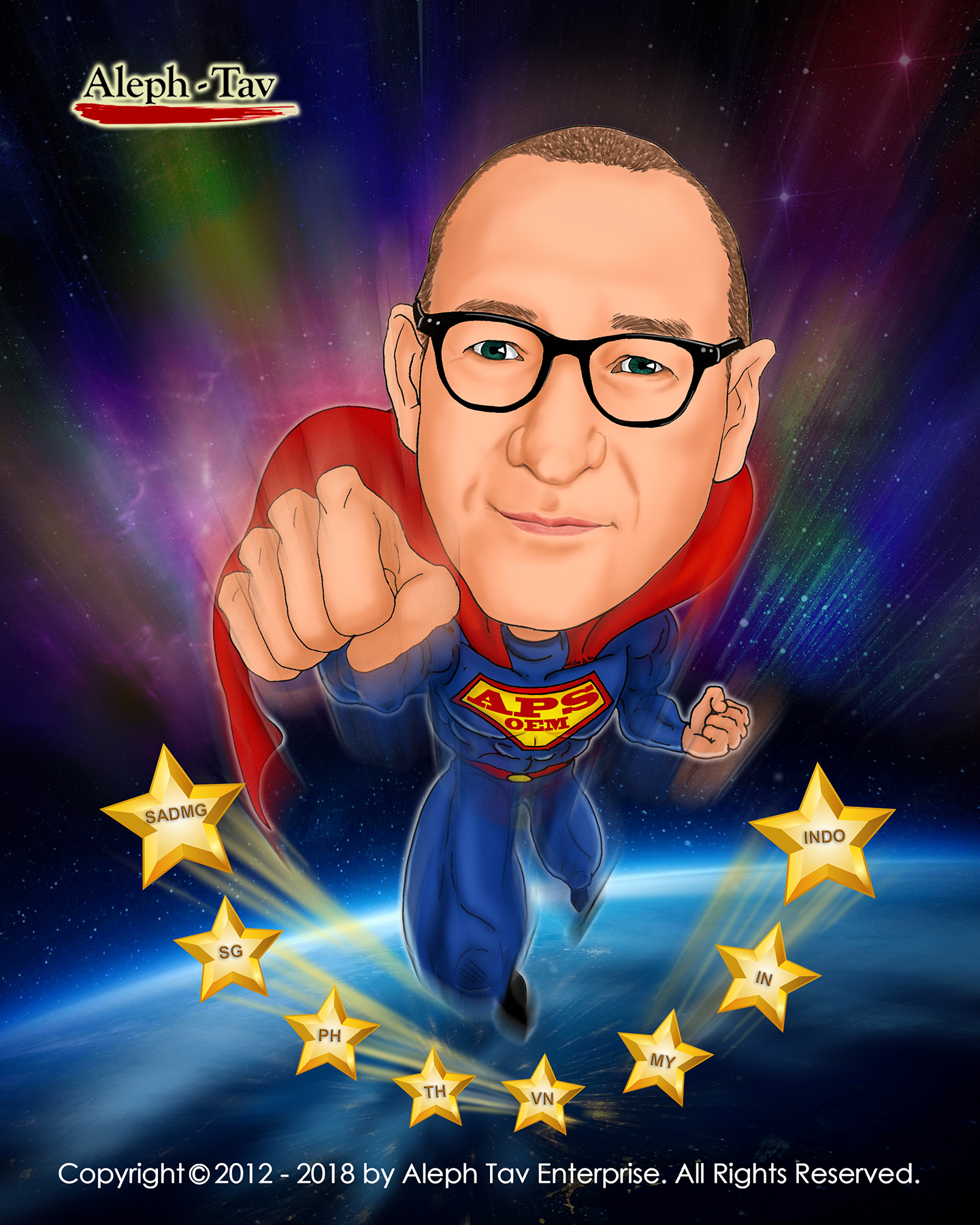 Superman Theme Custom Portraits - Retirement 1 — Caricature Story - Custom  digital caricature perfect gift for any occasions