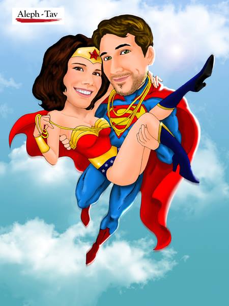 Superman Theme Custom Portraits - Valentine's Gift for Him — Caricature  Story - Custom digital caricature perfect gift for any occasions