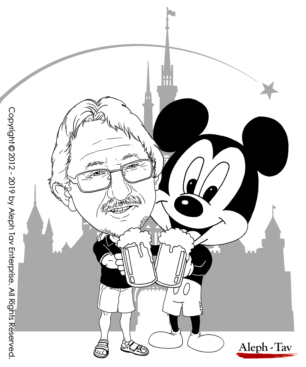 black and white disney caricature birthday gift for dad.jpg