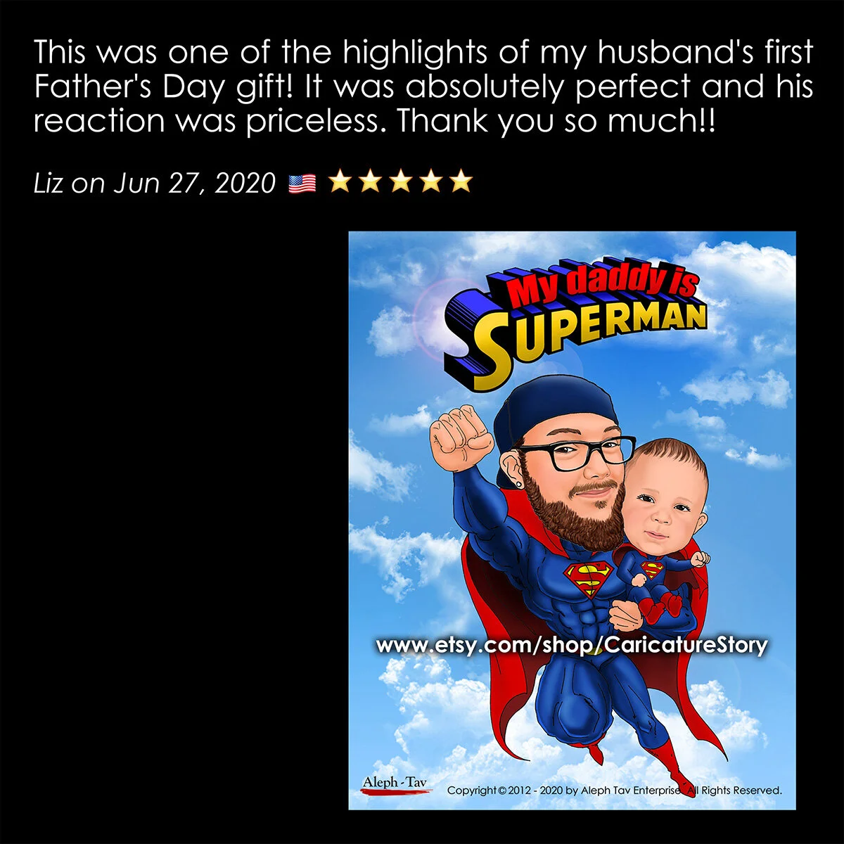 Customer Review - Superman Portrait for Father's Day