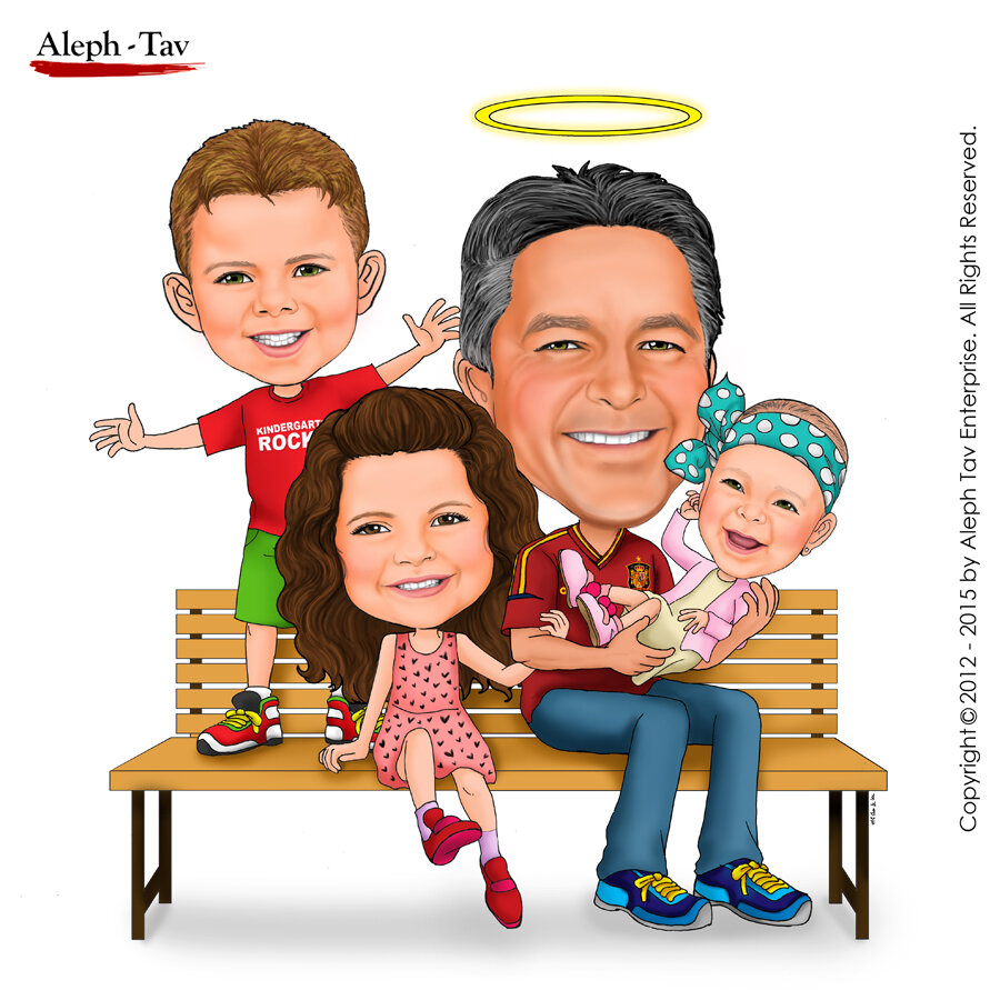 Personalized Father and Mother's Day Family Caricature Cartoon Portrait —  Caricature Story - Personalized custom digital cartoon caricature art and  special gift for every special occasion