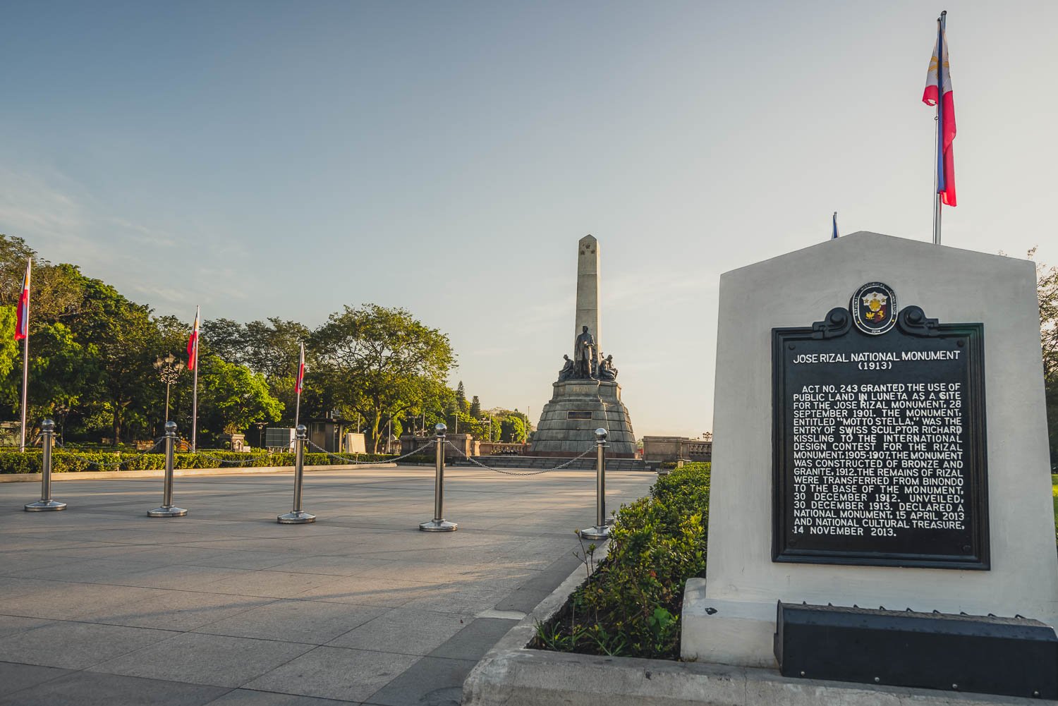 Rizal Park Monument in Manila