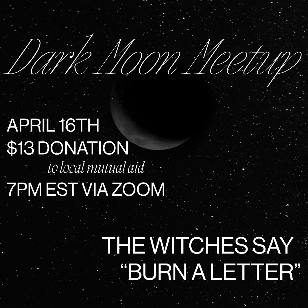 April Virtual Dark Moon Meetup