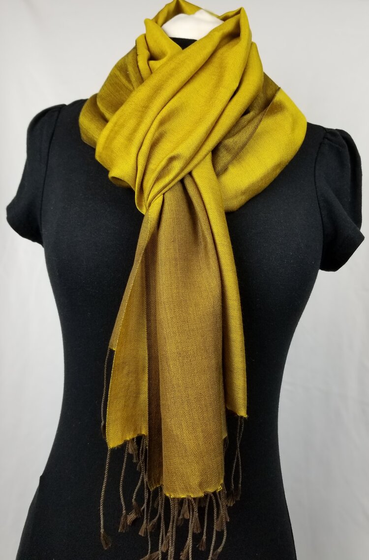 scarf brown silk