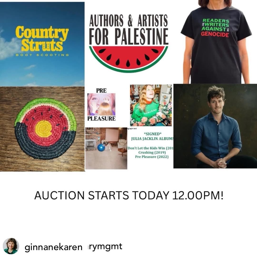 Posted @withregram &bull; @ginnanekaren WE ARE LIVE!! Go go go! Please share widely and happy, hearty bidding. 🙏🏻

The Authors &amp; Artists for Palestine fundraising auction starts now!

https://airauctioneer.com/authors-and-artists-for-palestine-
