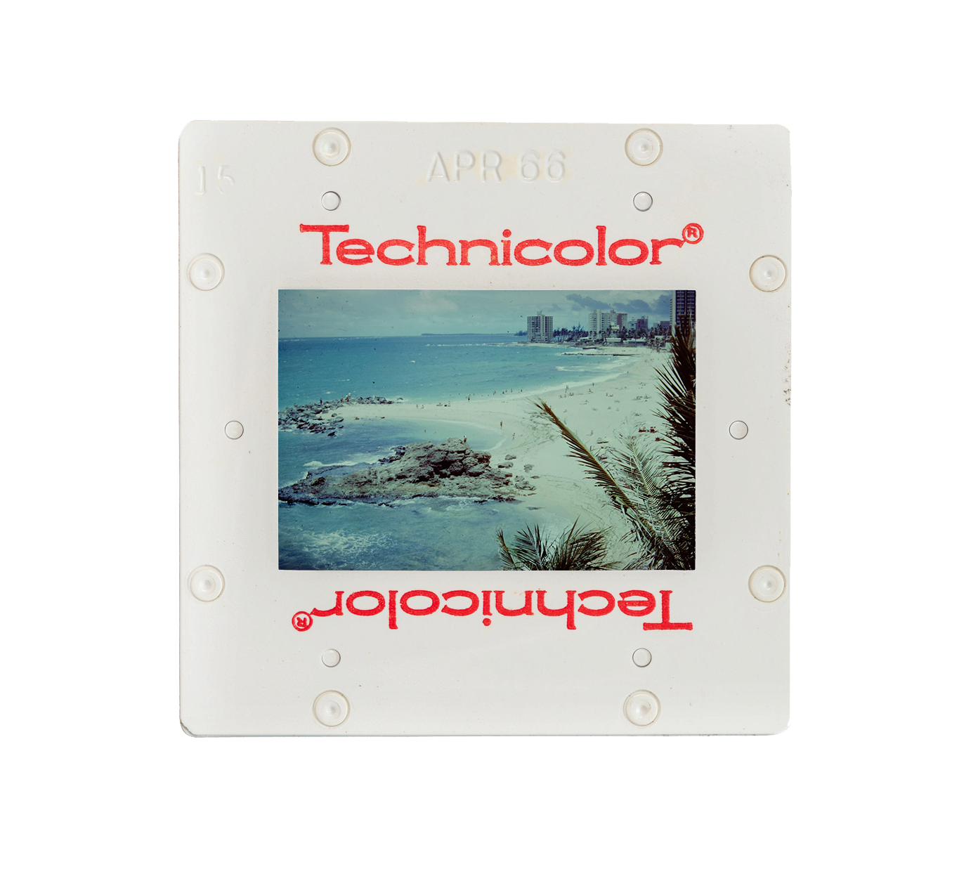  Condado Beach, found color slide, 1966 