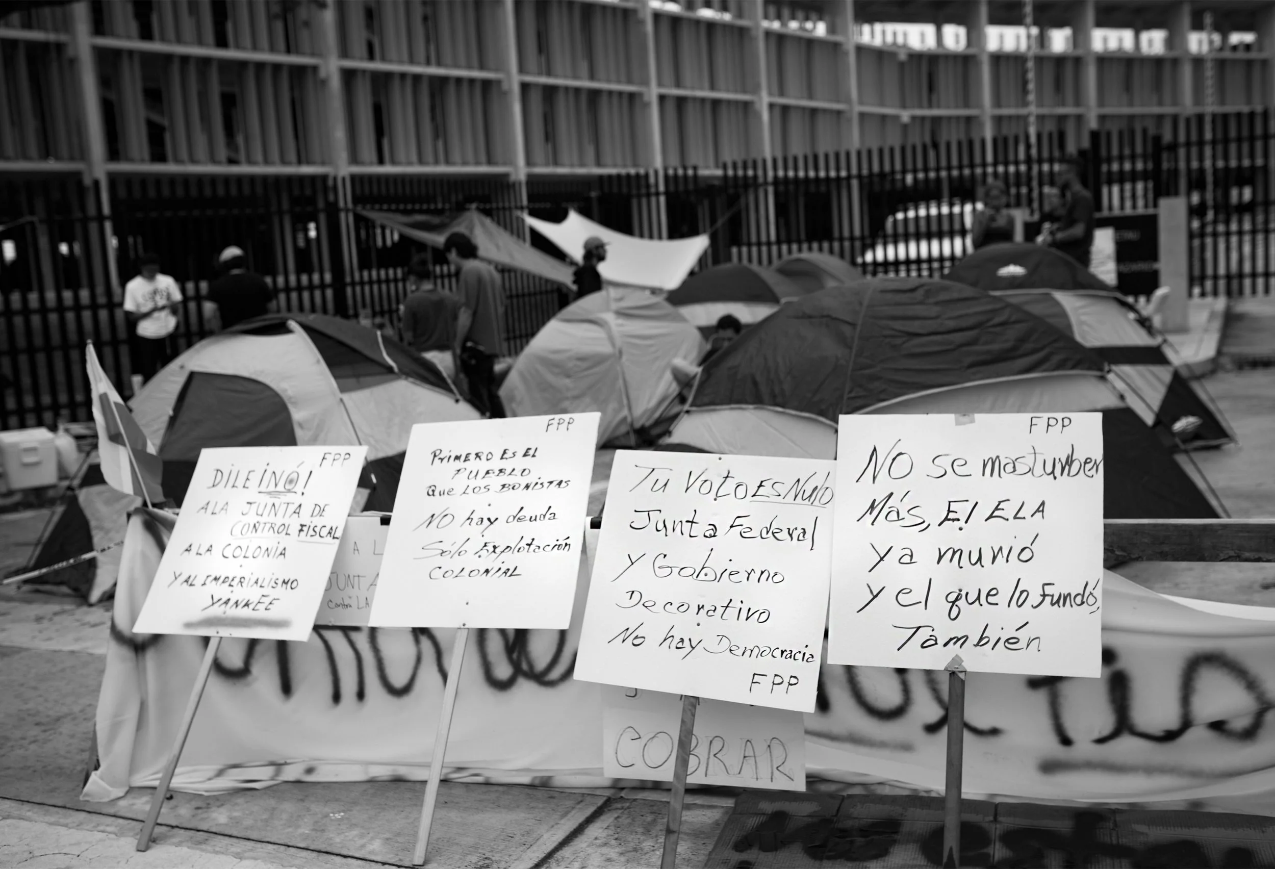  Fiscal Control Board protest encampment in Hato Rey, 2016 