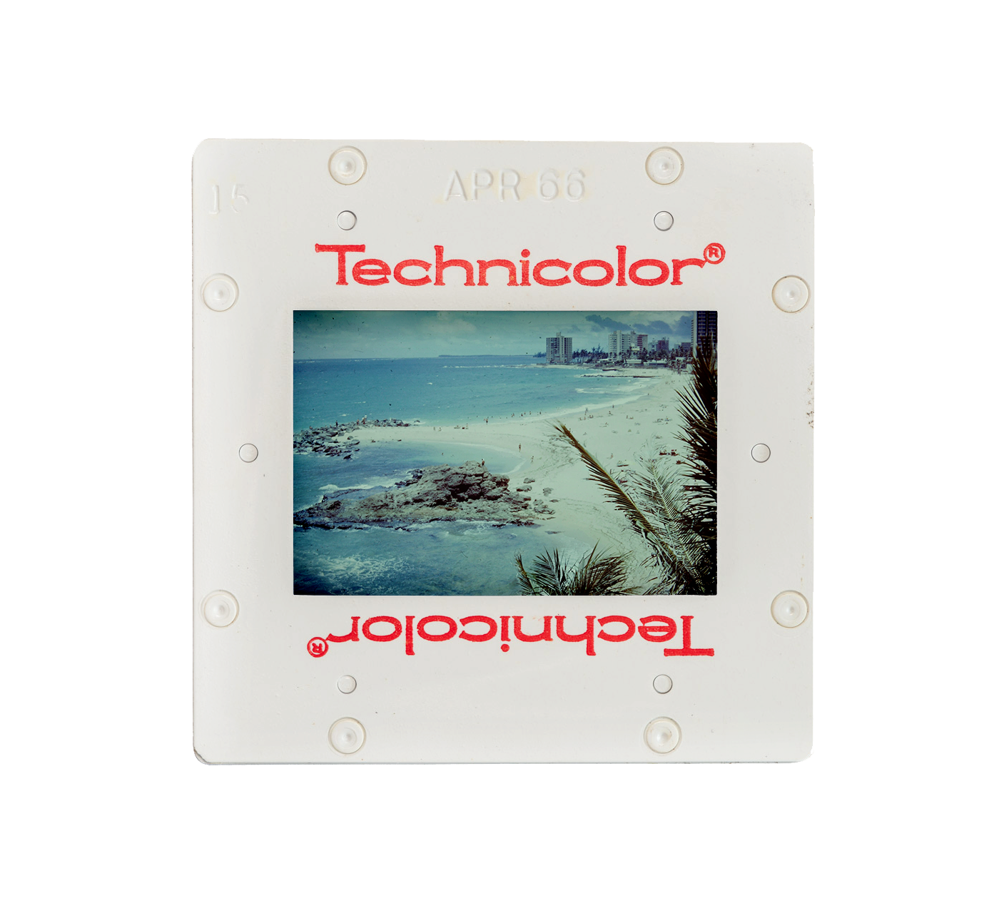  Condado Beach, found color slide, 1966 