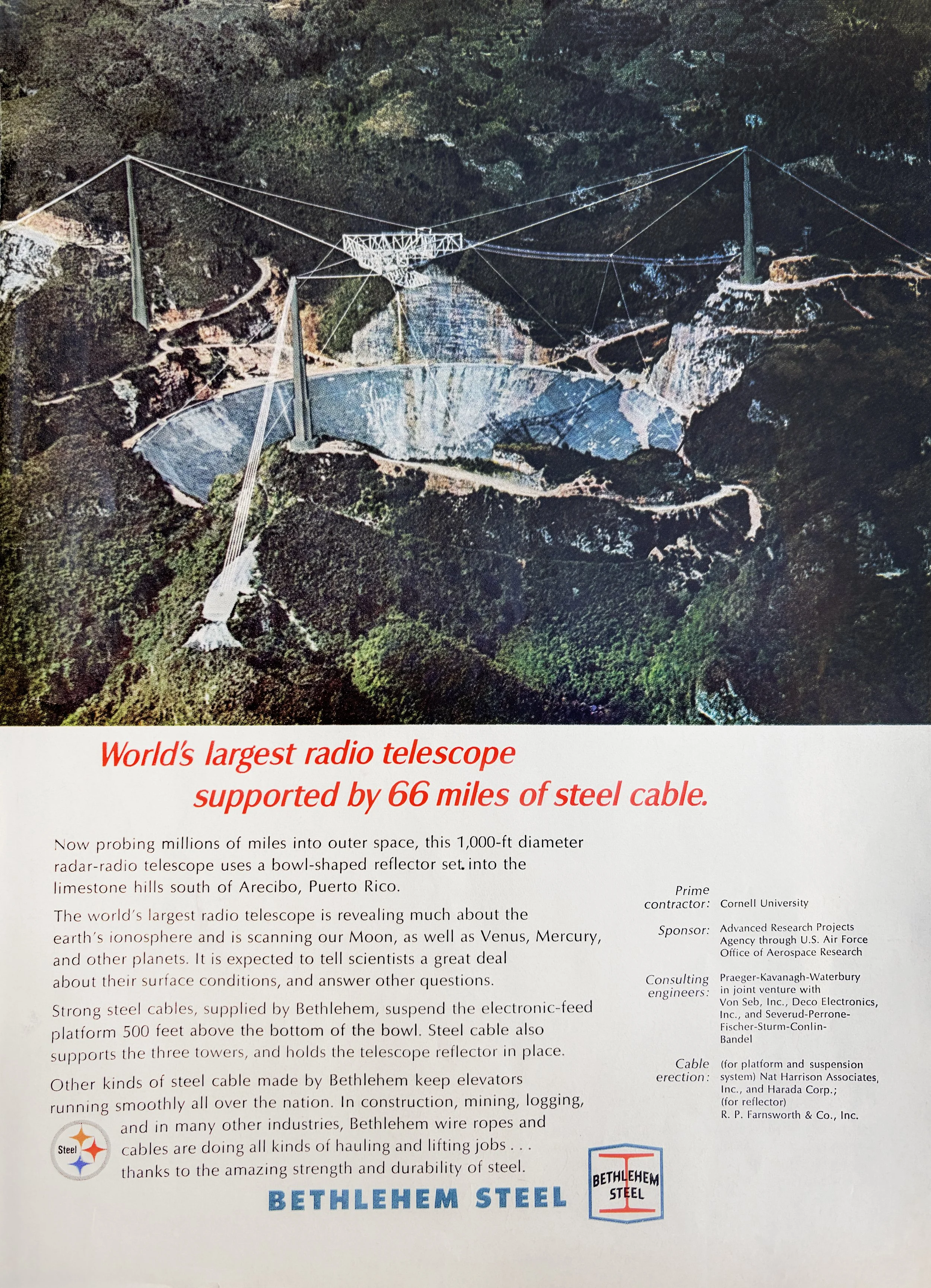 Ad for Bethlehem Steel Cable, 1963 