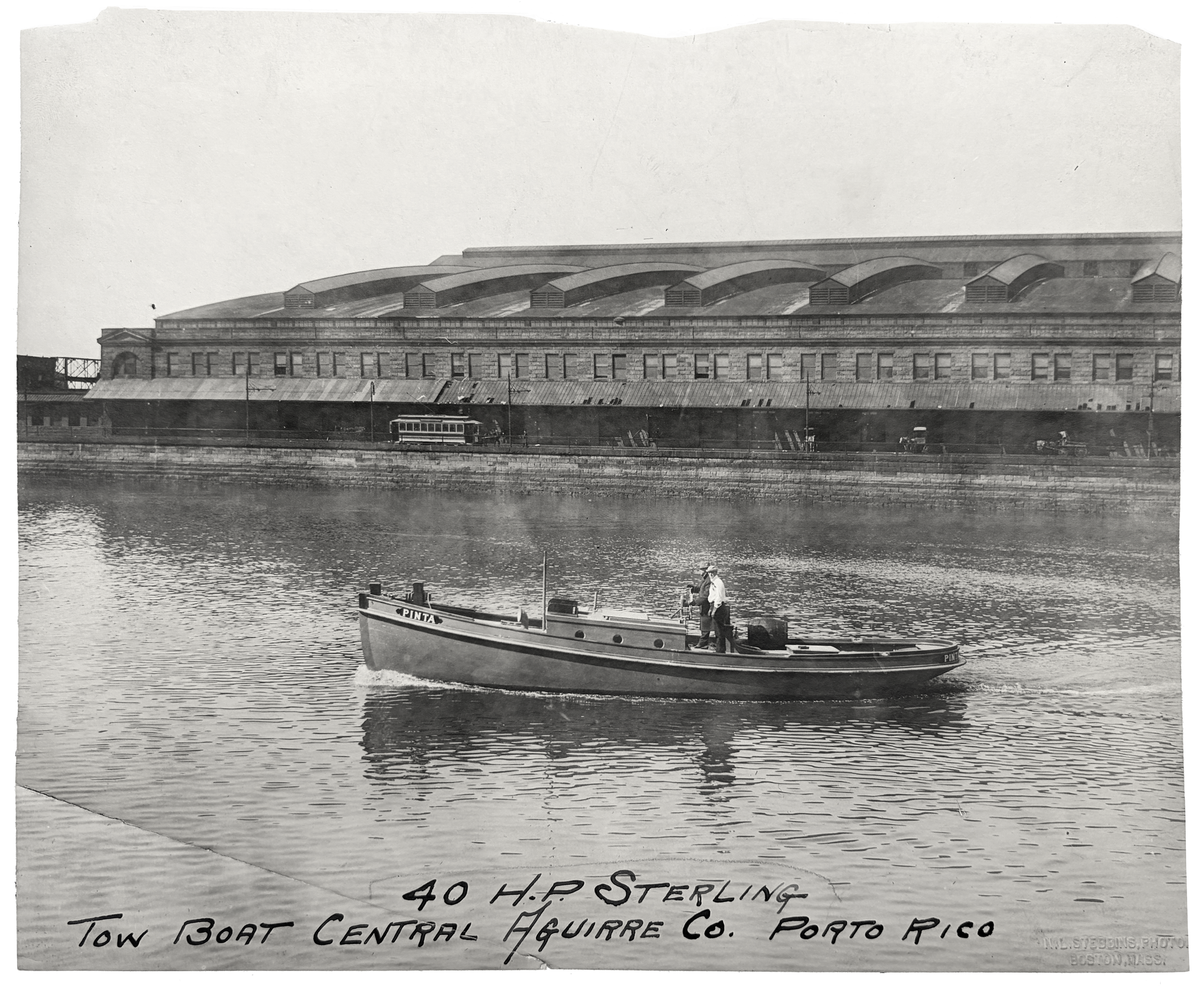  A tow boat in Jobos Bay, Nathaniel Stebbins, Central Aguirre in Salinas, 1912 