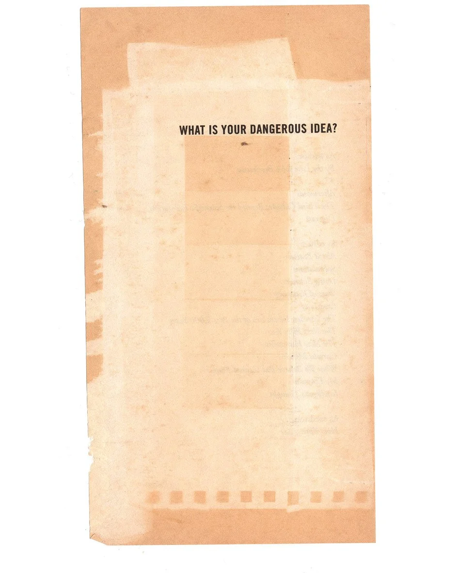 No. 1 What is Your Dangerous Idea