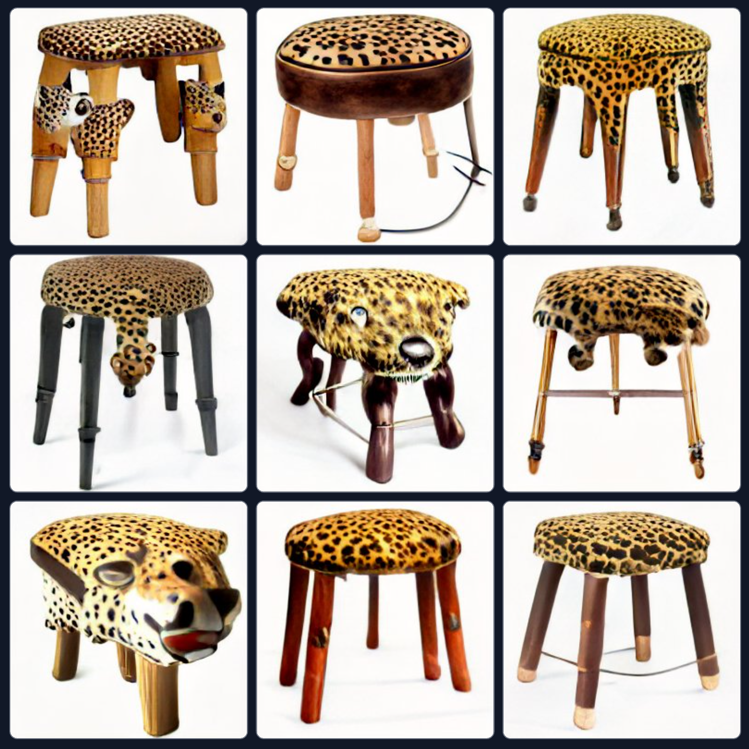 Leopard Stool
