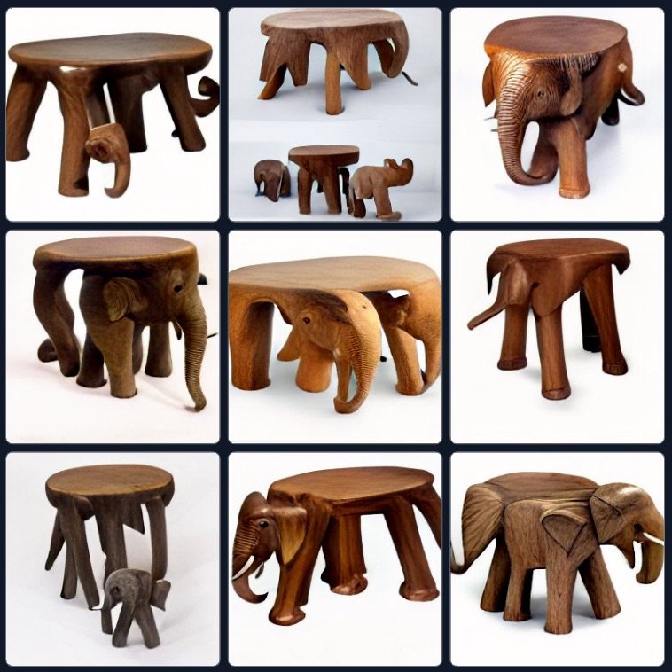 Elephant Wood Stool