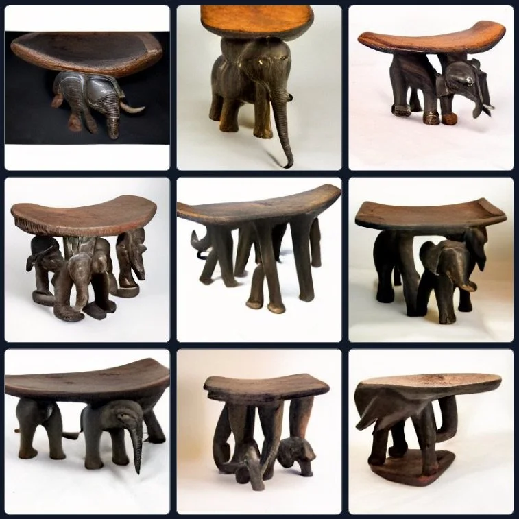 Elephant Stool Cameroon Wood