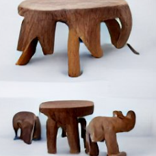 Elephant Wood Stool