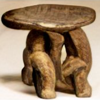 Python Stool Cameroon Wood
