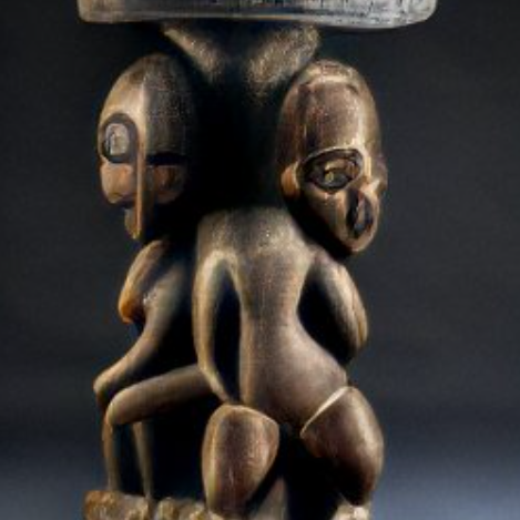 Caryatid Stool Cameroon Wood
