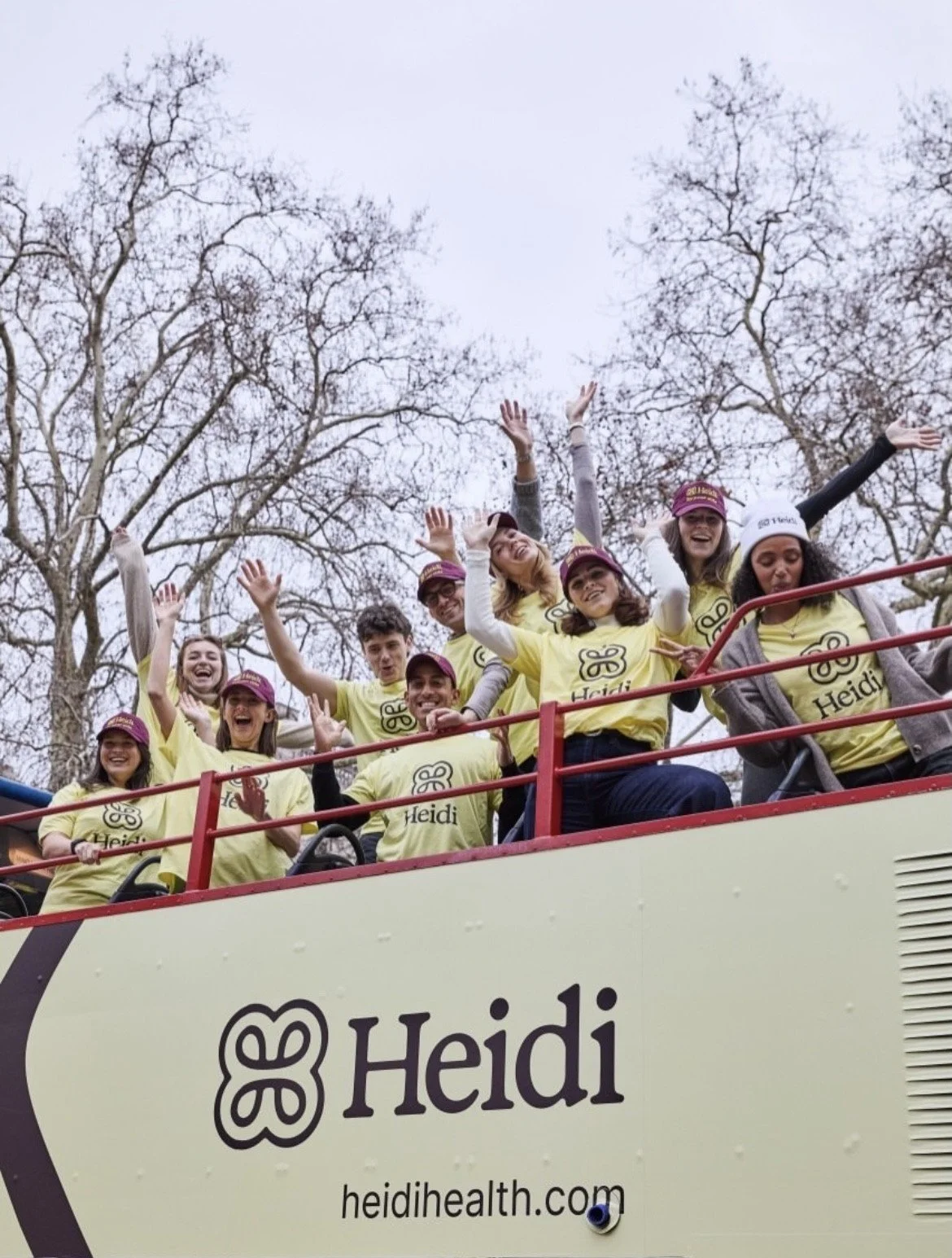 A platform that leaves you more time for what matters 💛

We recently helped Heidi Health introduce themselves across London. Spread across a mix of underground formats, taxis and an impressive fully wrapped bus, the Heidi team showed their enthusias