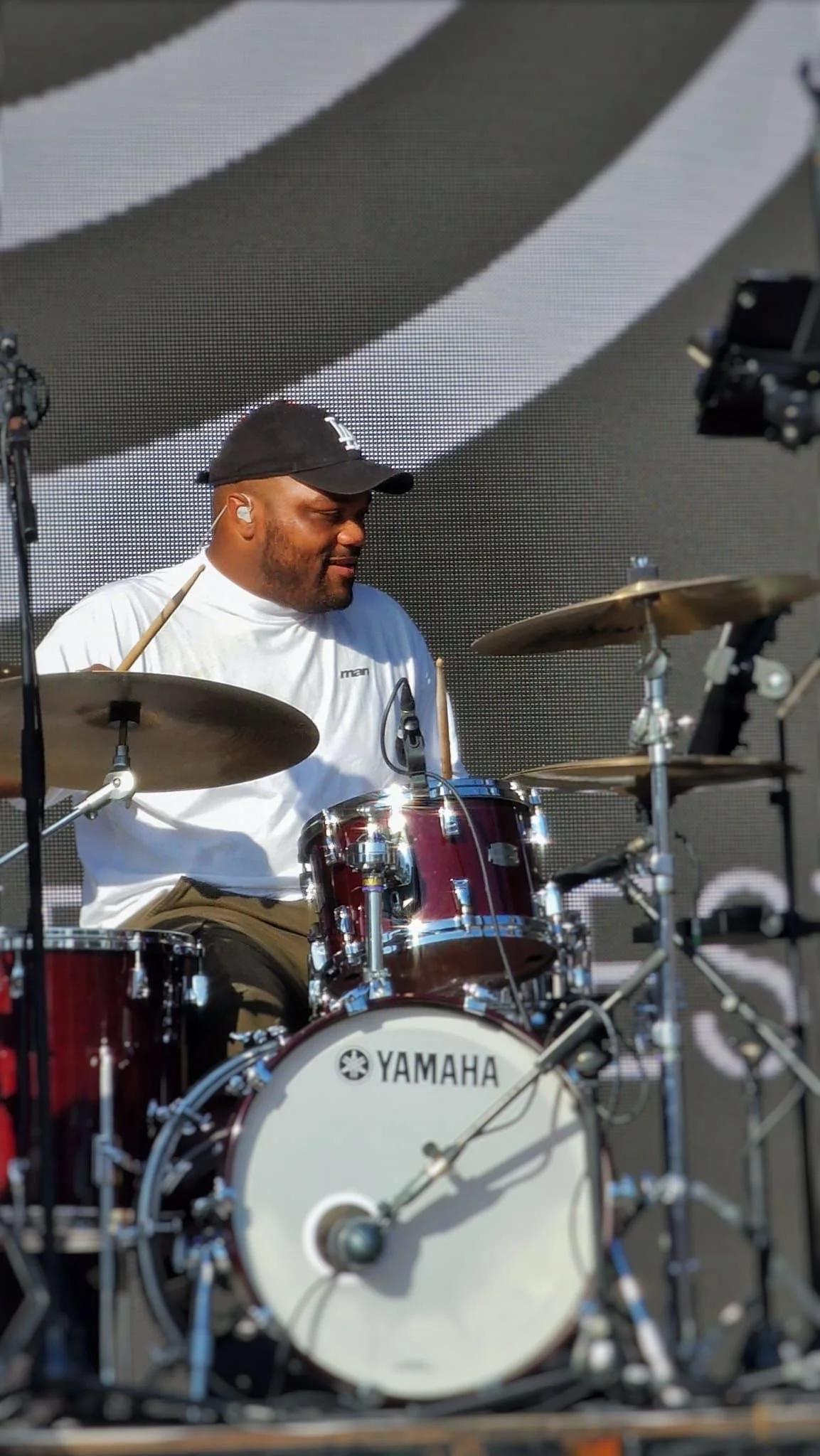 Manchester drum tutor performing at gig
