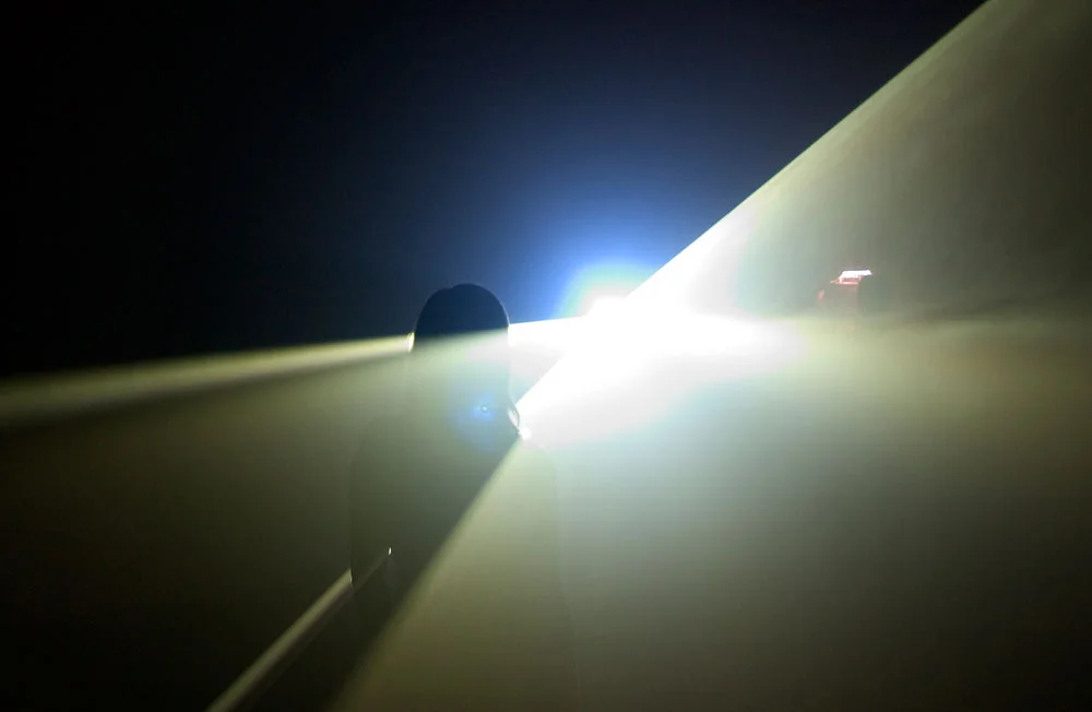 Anthony McCall, Four Projected Movements , 1975, Installation view, Centre Georges Pompidou / La Maison Rouge, Paris, 2004. Photograph by Marc Domage