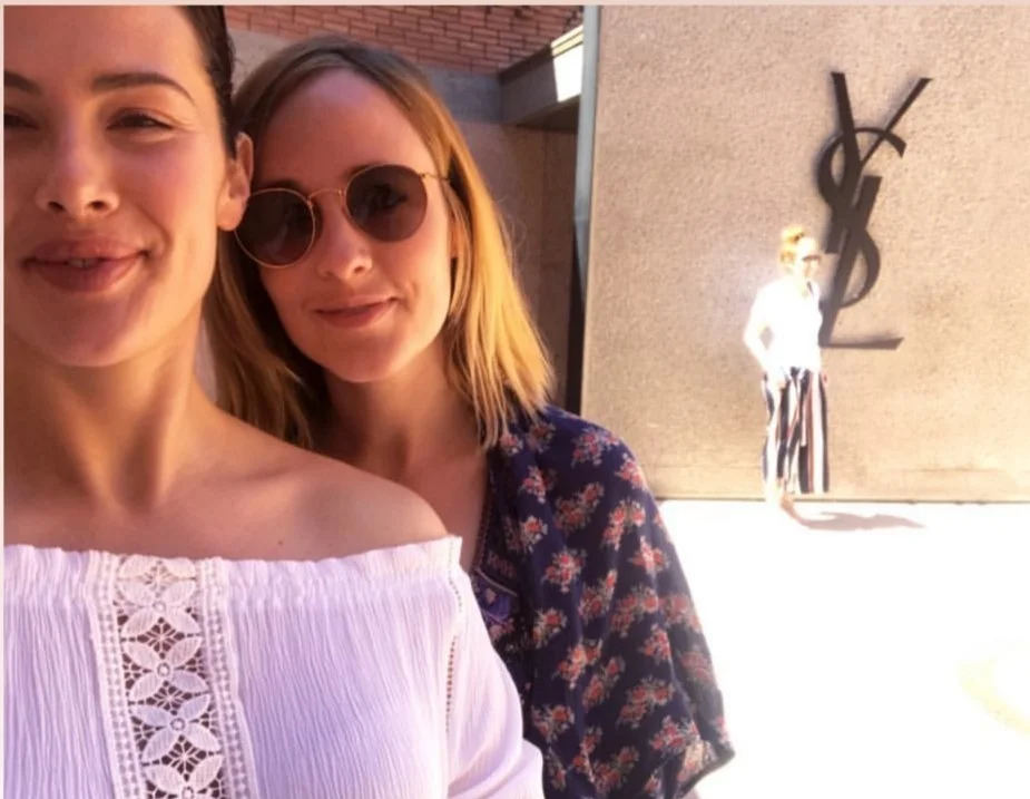 Zahra and Ellie with Issy in the background.