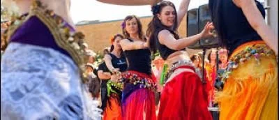group of belly dancers