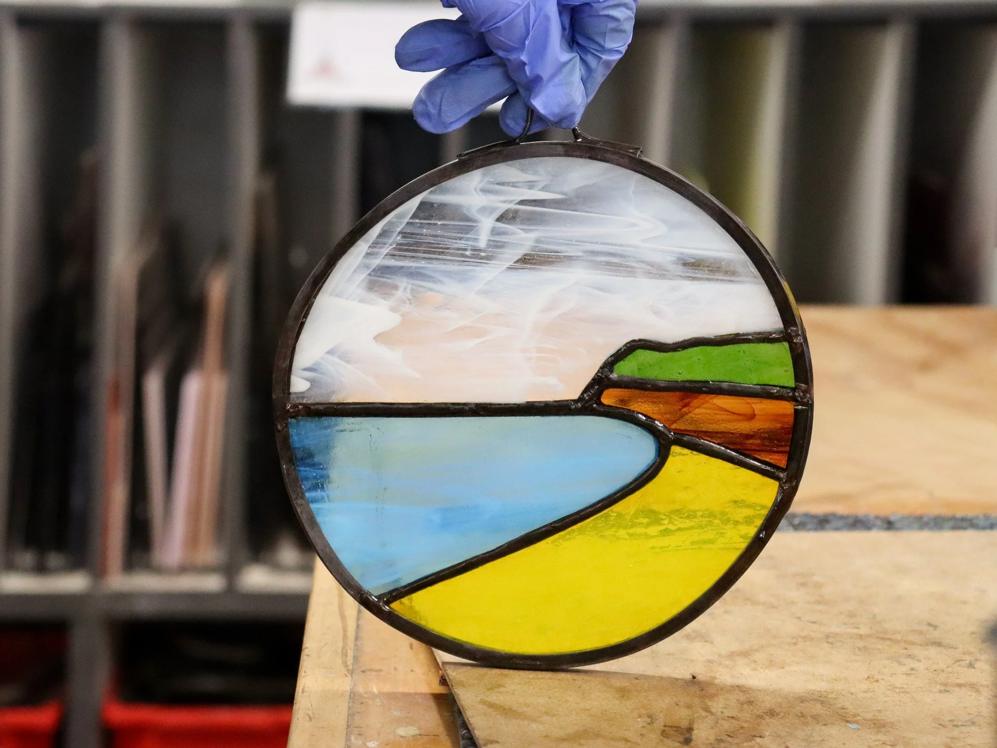 Lots of our students have been coming for a while, some a couple of terms while others over 20 years to our Woodend Studio and now Kyneton Glass Studio.

While many start off making light catchers, platters, mosaics and leadlights for themselves most