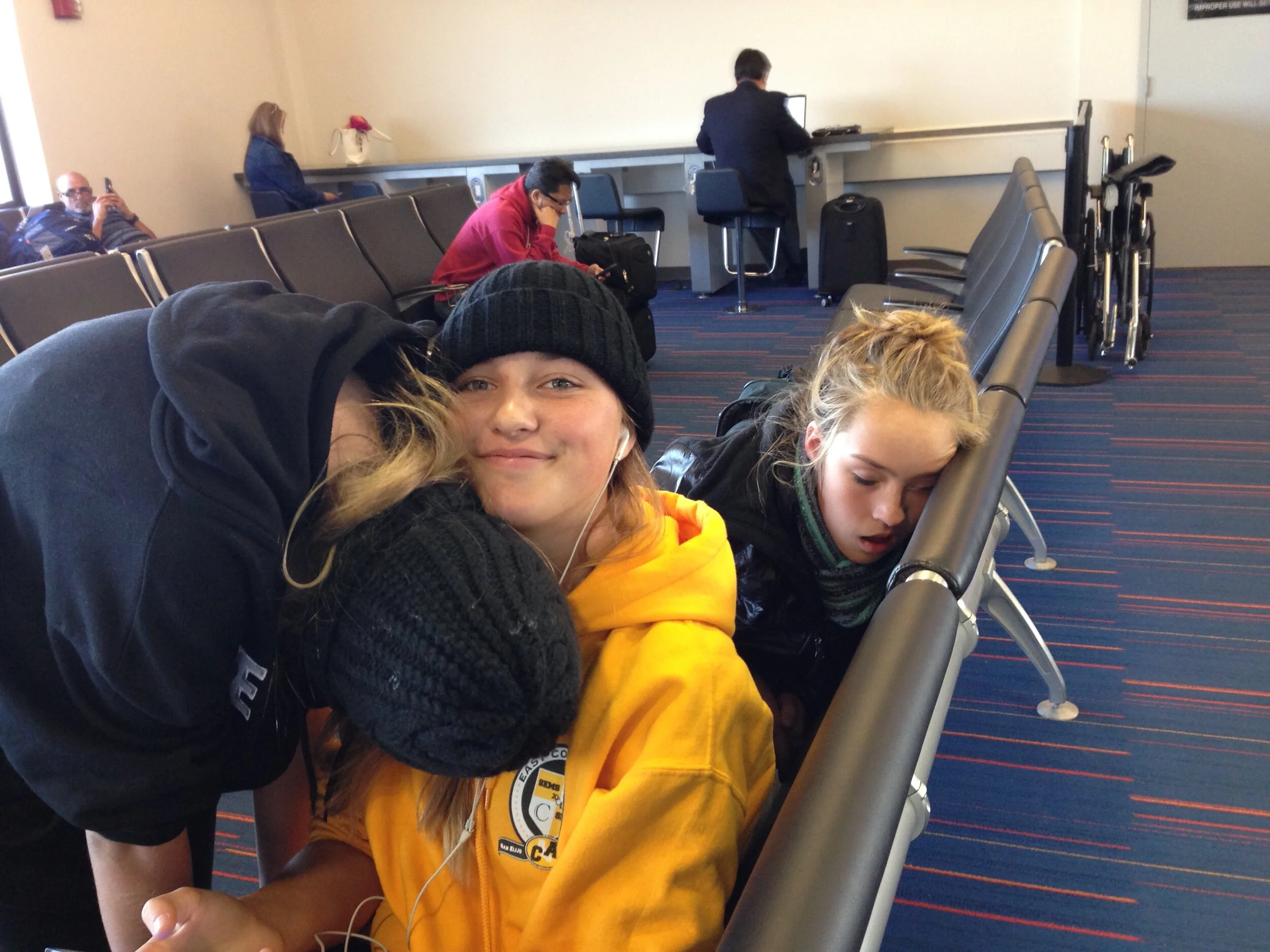 for your entertainment: extremely sick 8th grade skylar passed out in a boston airport