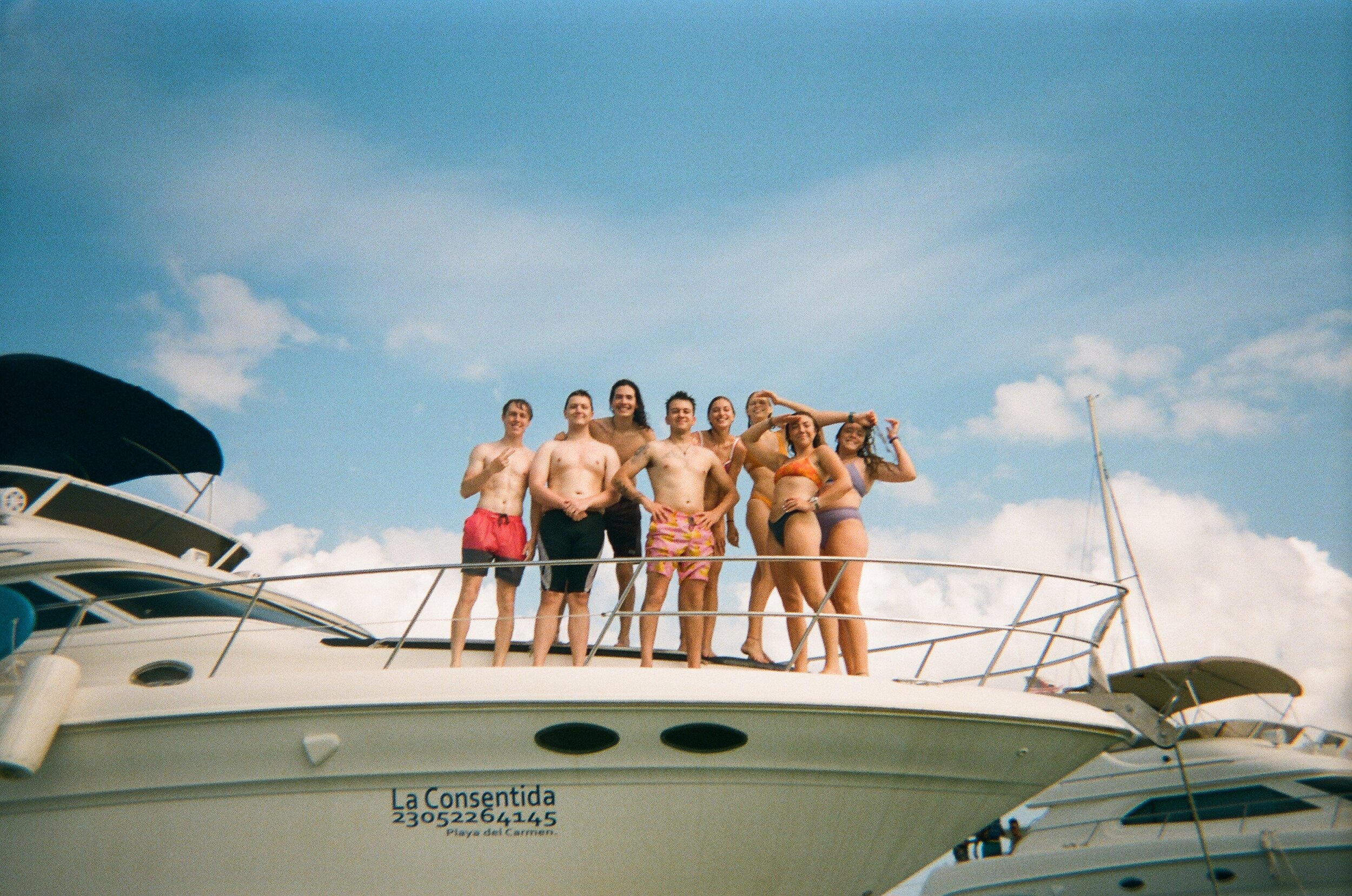 Hands down one of my favorite pics I got back! Look at all my friends! So cute! So happy! Living it up! They own that yacht!