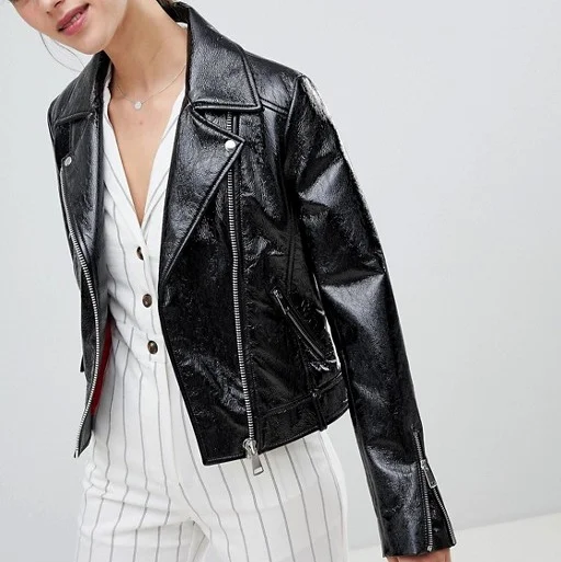 lab leather oversized biker jacket