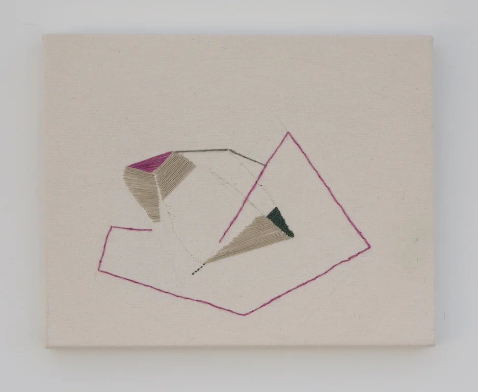 Lilac Tumble, Thread on canvas, 18 x 24cm, 2018