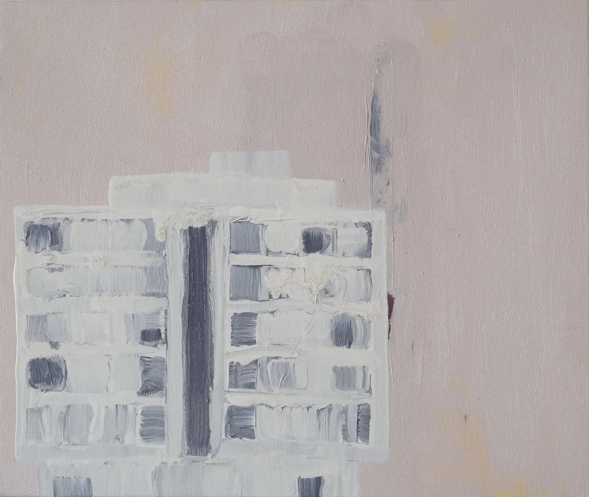 Pink Town Hall, oil on canvas ,25 x 30cm, 2008
