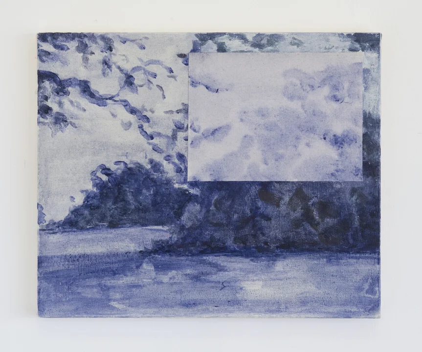 Blue Park V, Acrylic on Canvas, 25 x 30cm, 2019