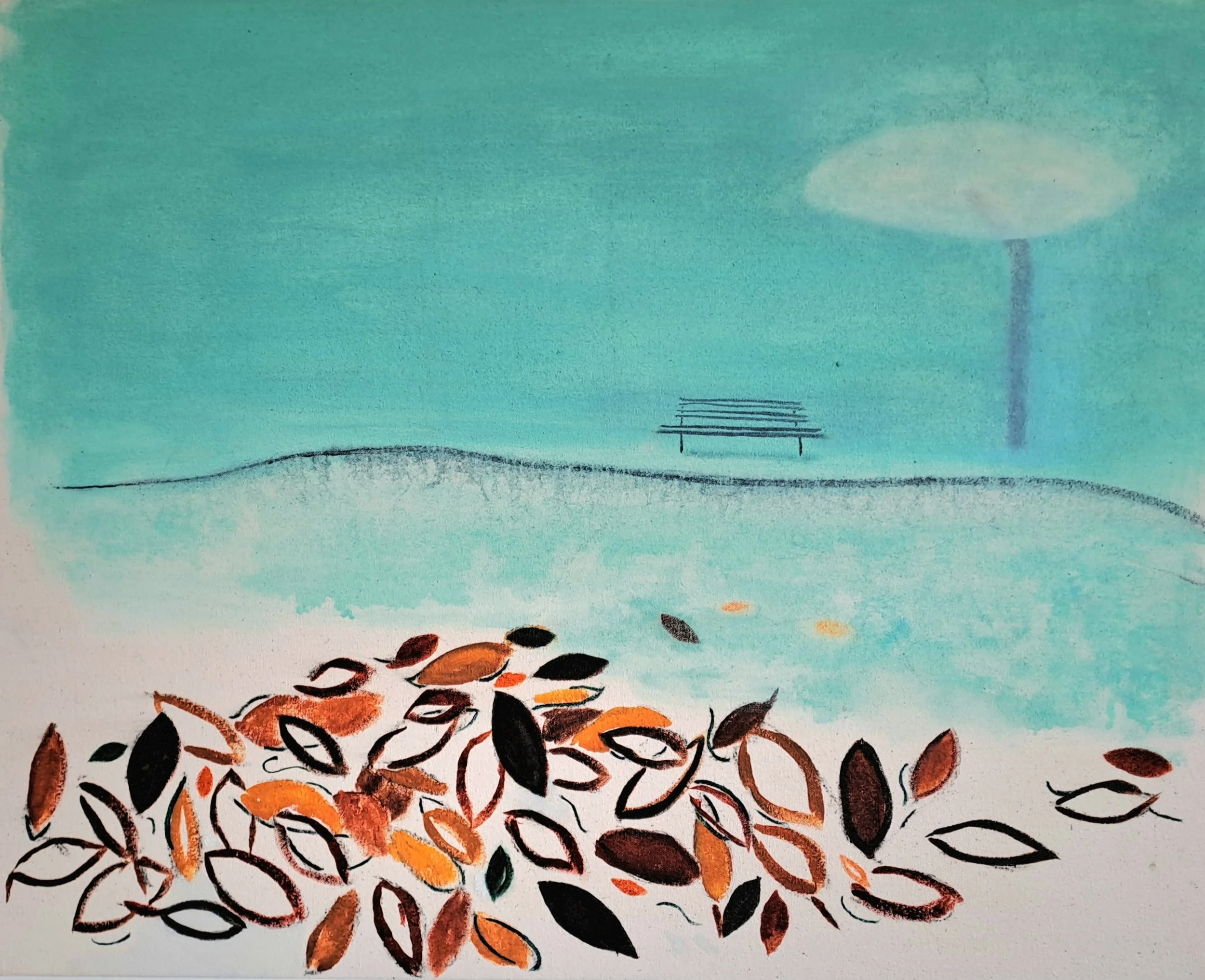 And Autumn Leaves, Oil On Canvas, 50 x 61 cm, 2025