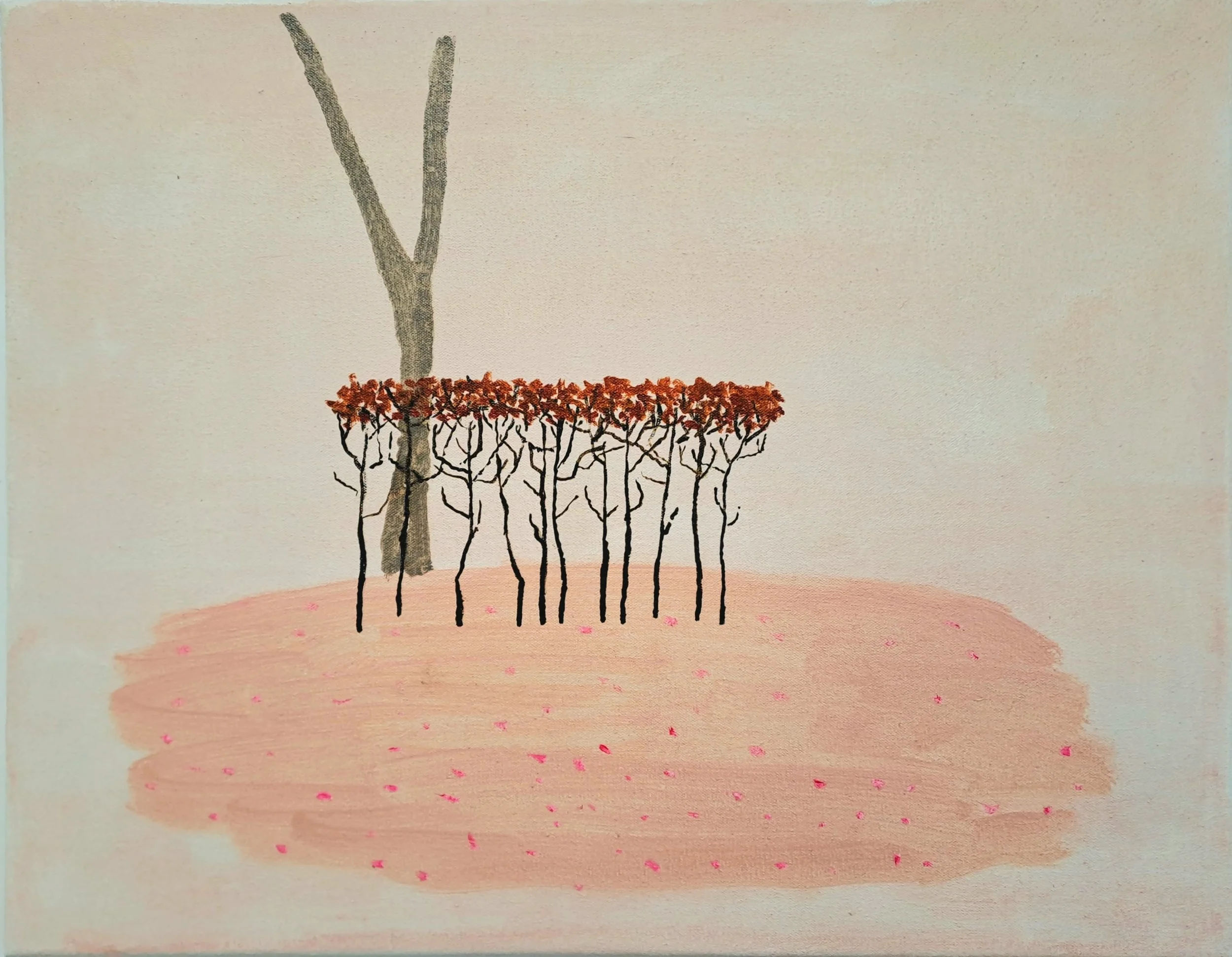 Beech Hedge, Oil On Canvas, 40 x 50 cm, 2026