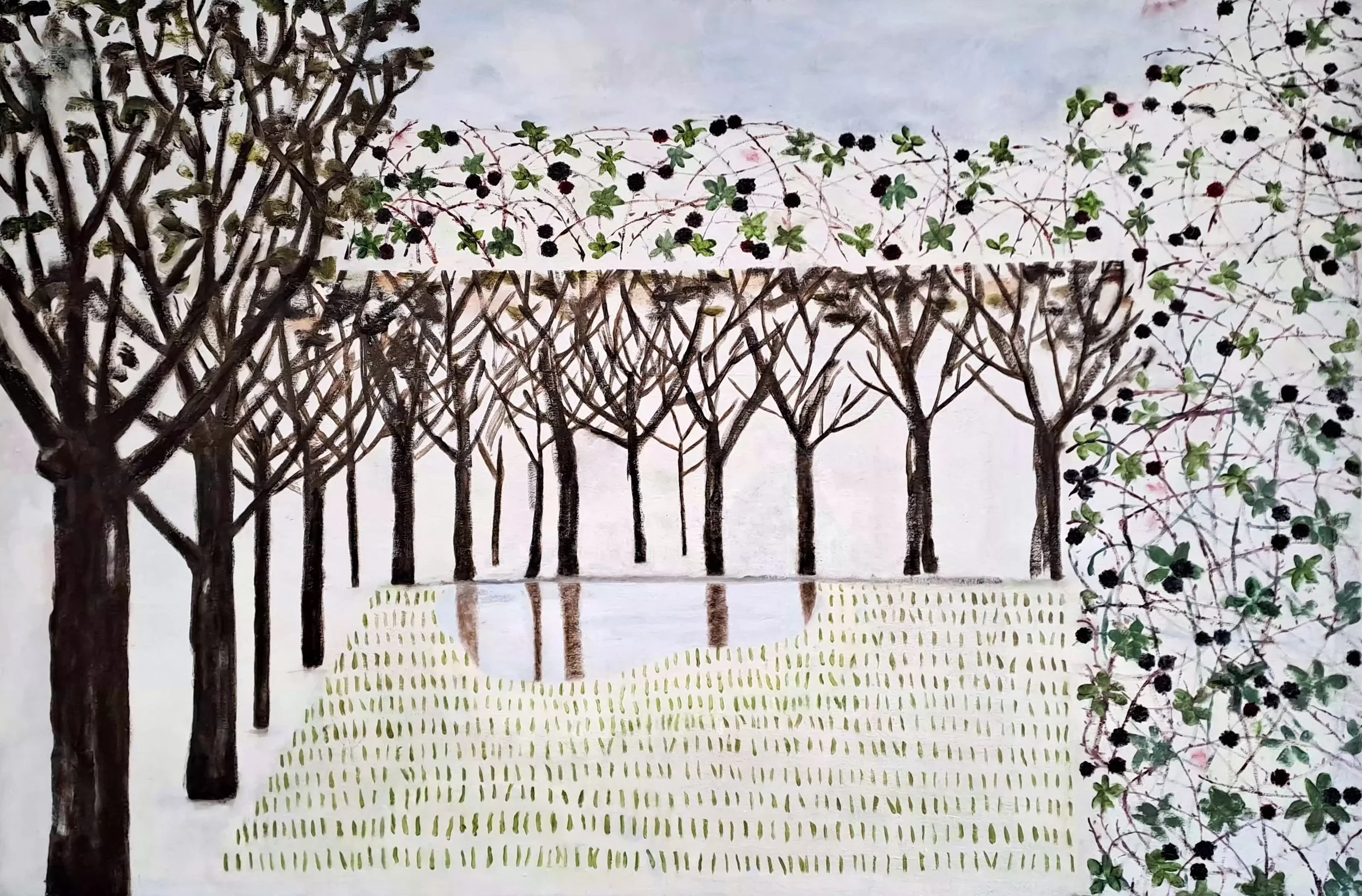The Sky Exactly Fitted The Leaves , Oil On Canvas, 60 x 90 cm,  2026