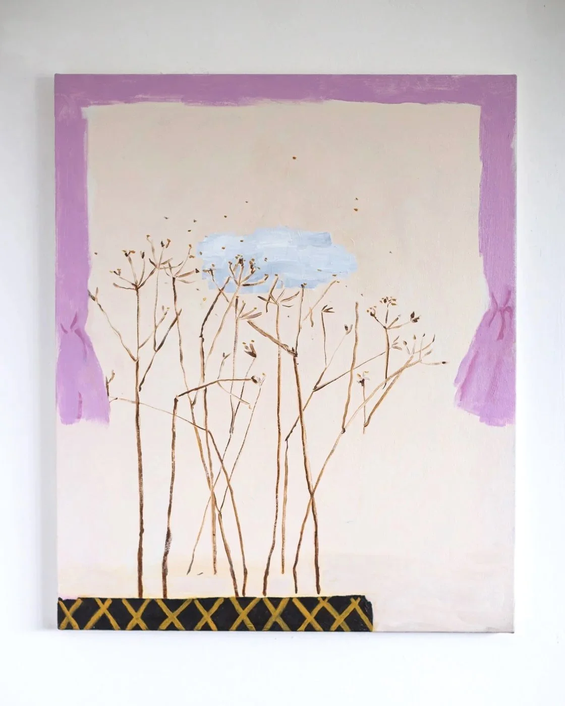 Hogweed Ballet, Oil On Canvas, 60 x 50 cm, 2023