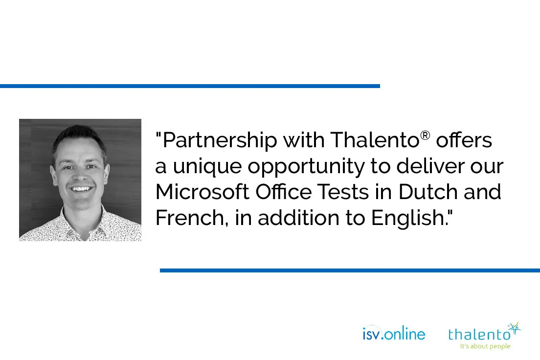 Teaming up with ISV.Online to integrate MS Office Tests