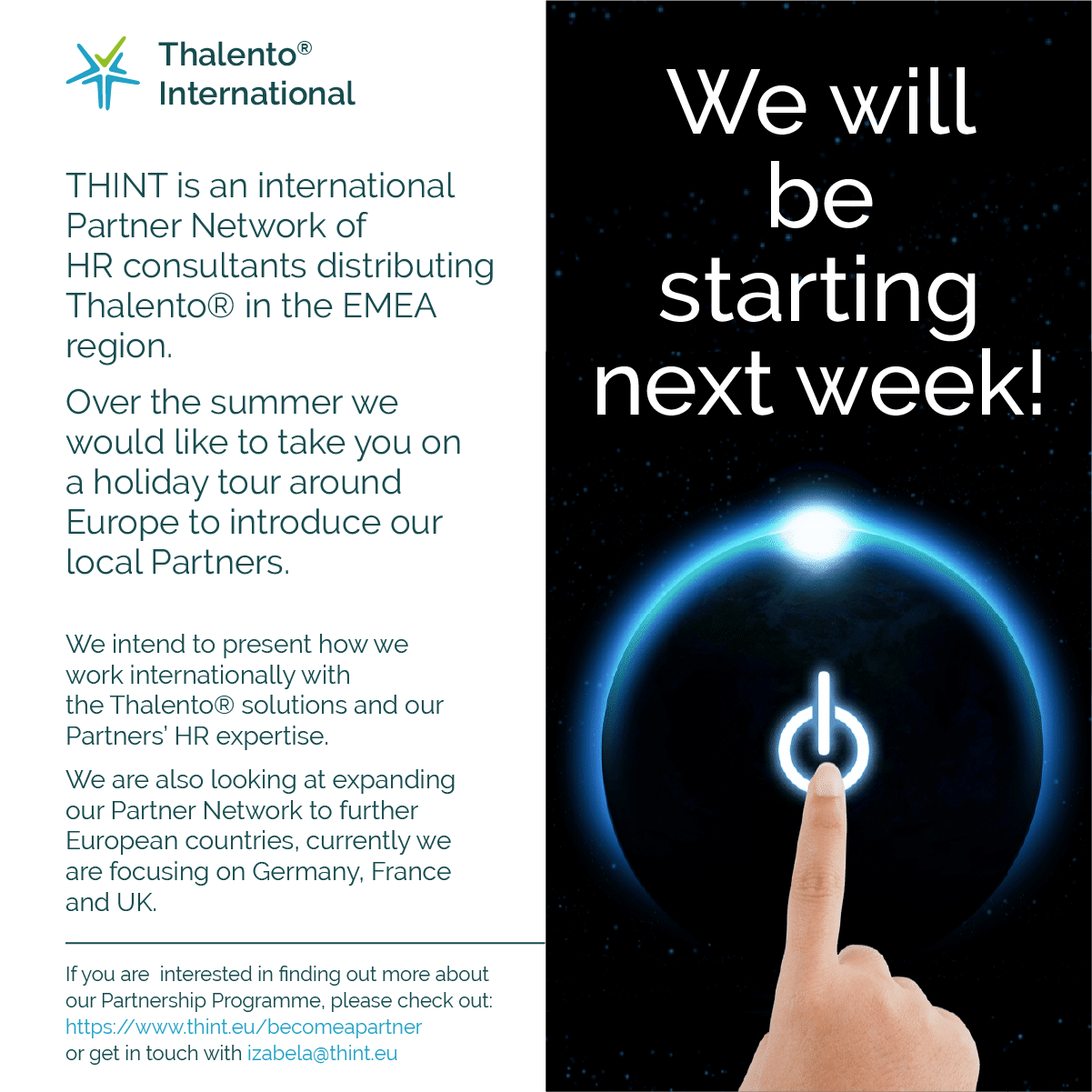 Holiday tour around Europe to introduce local Partners
