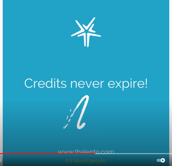 Credits Never Expire
