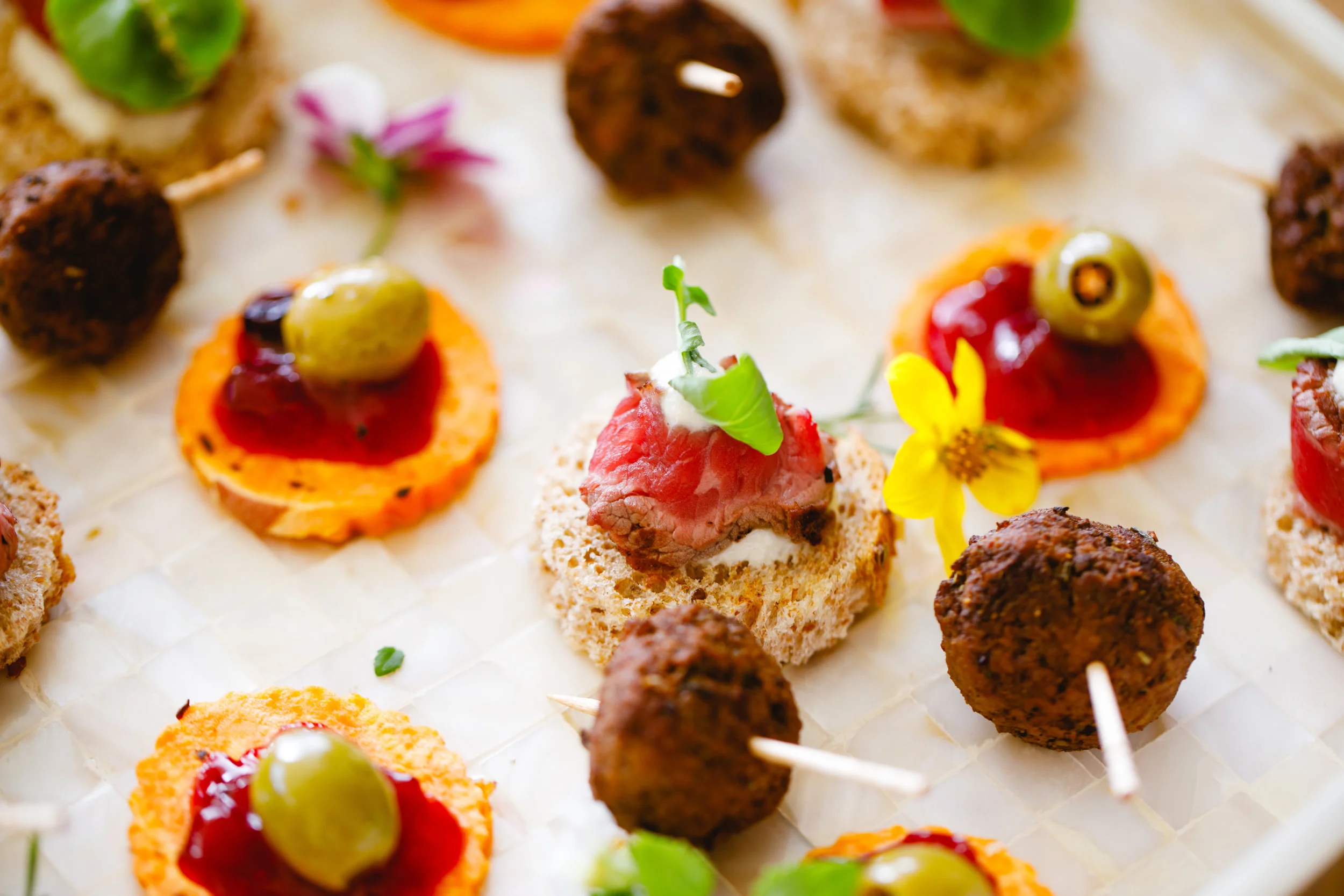 Whet your guests appetite with a taste of what’s to come. The perfect way to welcome your guests to any event. Our Chefs have dedicated canapé menu’s to suit each style of event.