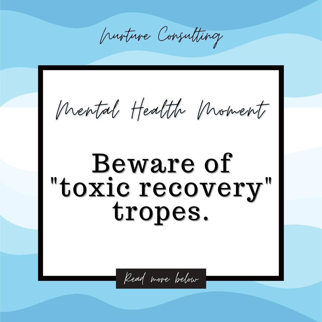 It's time for our Monday mental health moment....⁠
⁠
𝐁𝐞𝐰𝐚𝐫𝐞 𝐨𝐟 &quot;𝐭𝐨𝐱𝐢𝐜 𝐫𝐞𝐜𝐨𝐯𝐞𝐫𝐲&quot; 𝐭𝐫𝐨𝐩𝐞𝐬.⁠
⁠
Not sure what these are?? Here are some signs of &quot;toxic recovery&quot; tropes:⁠
⁠
▪️Emphasis on the restoration of &q