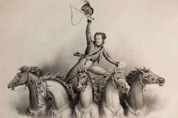 Philip Astley became famous for performing many equestrian stunts.